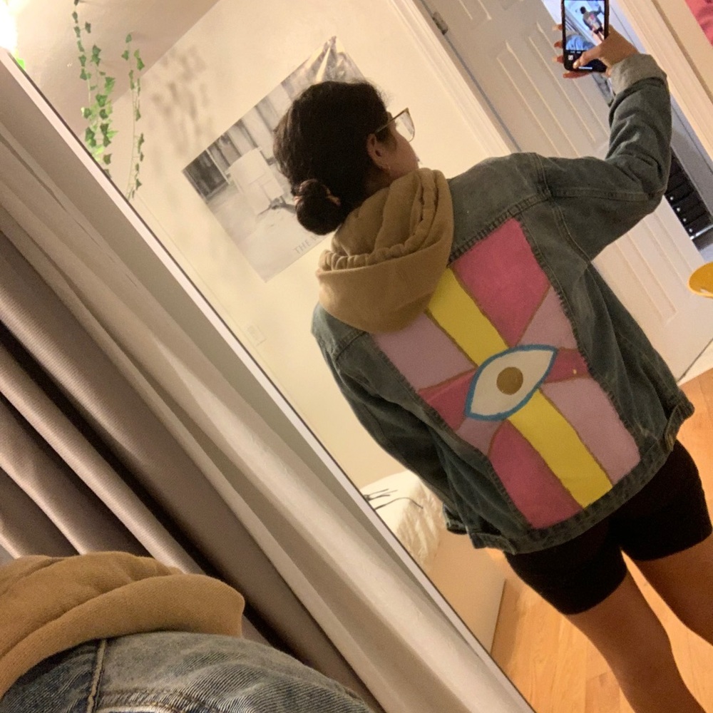 Hand painted denim jacket